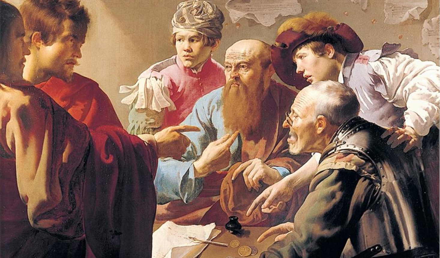 'De roeping van Matteüs' door Hendrick ter Brugghen